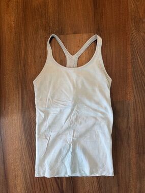 lululemon athletica White Ribbed Racerback Tank Top